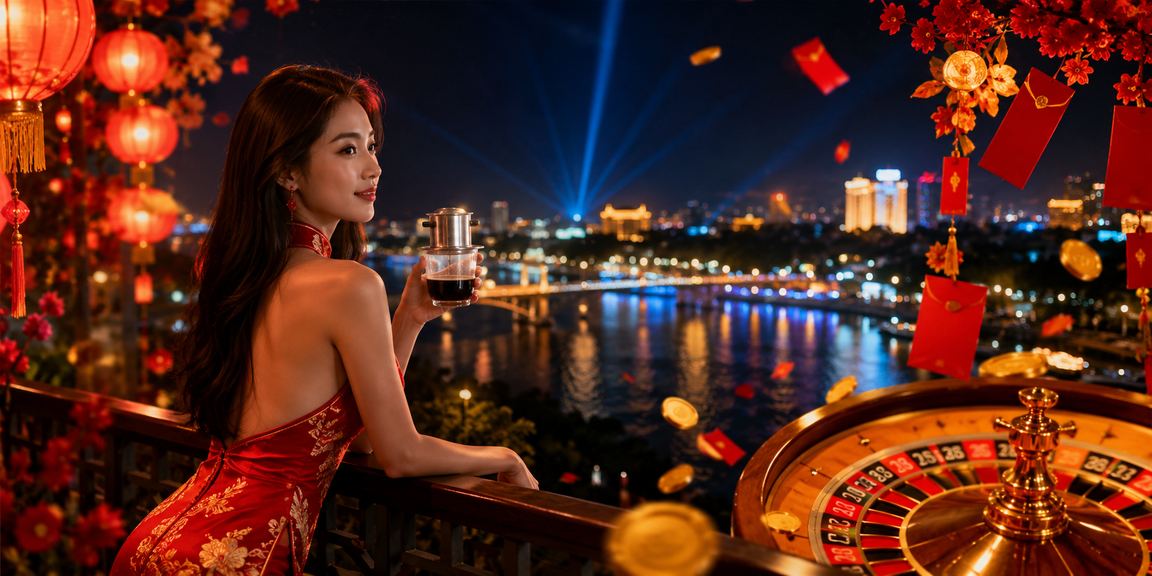 Người dùng Việt Nam thưởng thức cà phê và đăng nhập chơi roulette trực tuyến tại Huế